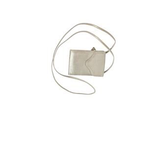 HOBO metallic bi fold crossbody wallet